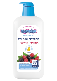 Żel pod prysznic - zapach malina i jeżyna 1000 ml